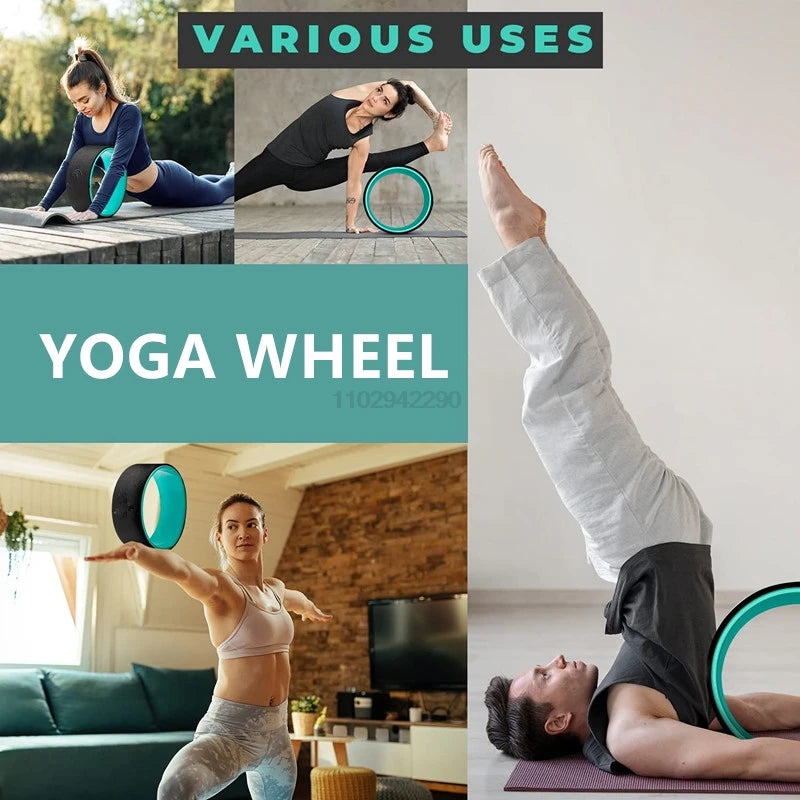 Premium Yoga Wheel - Enhance Your Yoga Practice, Relieve Back Pain, and Improve Flexibility with Deep Tissue Massage