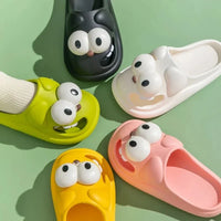 Adorable Big Eye Dog Slippers - Fun Cartoon EVA Slippers for Women