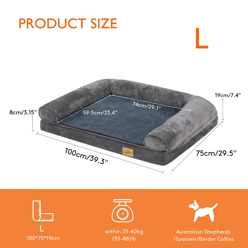 Ultimate XXXL Orthopedic Memory Foam Dog Bed - Waterproof, Removable Cover, Plush Comfort for All Dog Sizes