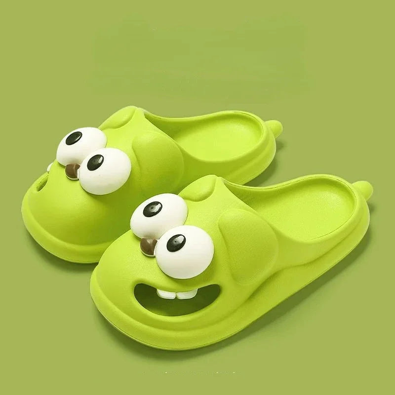 Adorable Big Eye Dog Slippers - Fun Cartoon EVA Slippers for Women