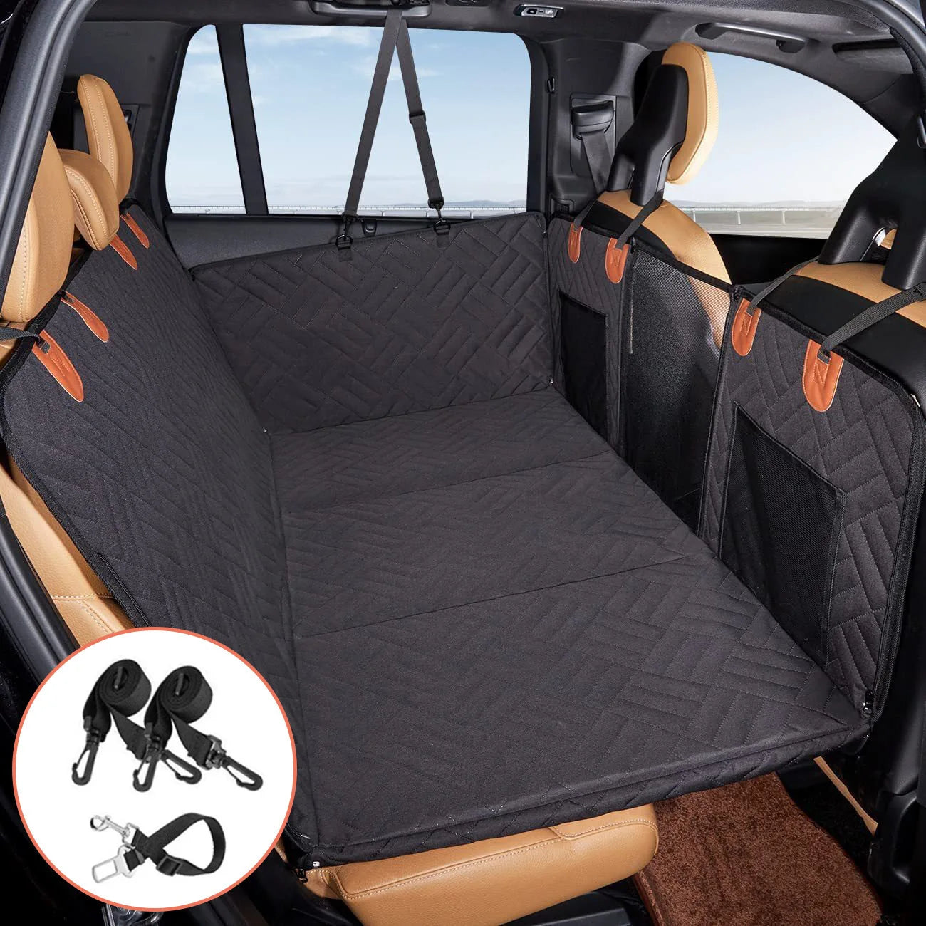 Hard Bottom Dog Car Seat Cover & Mat