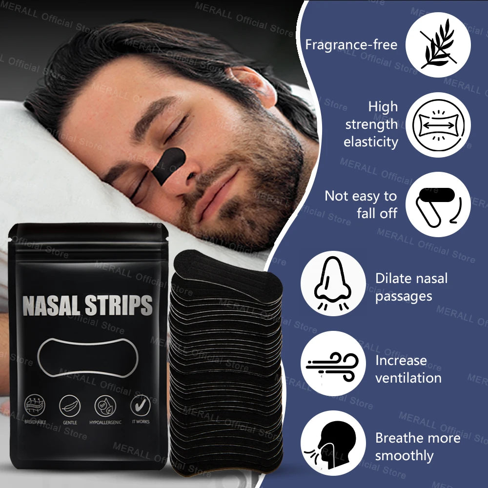 Extra Strength Breath Nasal Strips for Better Sleep - Reduce Snoring & Relieve Congestion