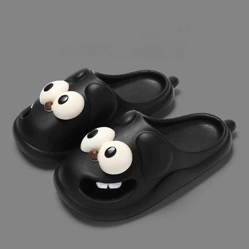 Adorable Big Eye Dog Slippers - Fun Cartoon EVA Slippers for Women