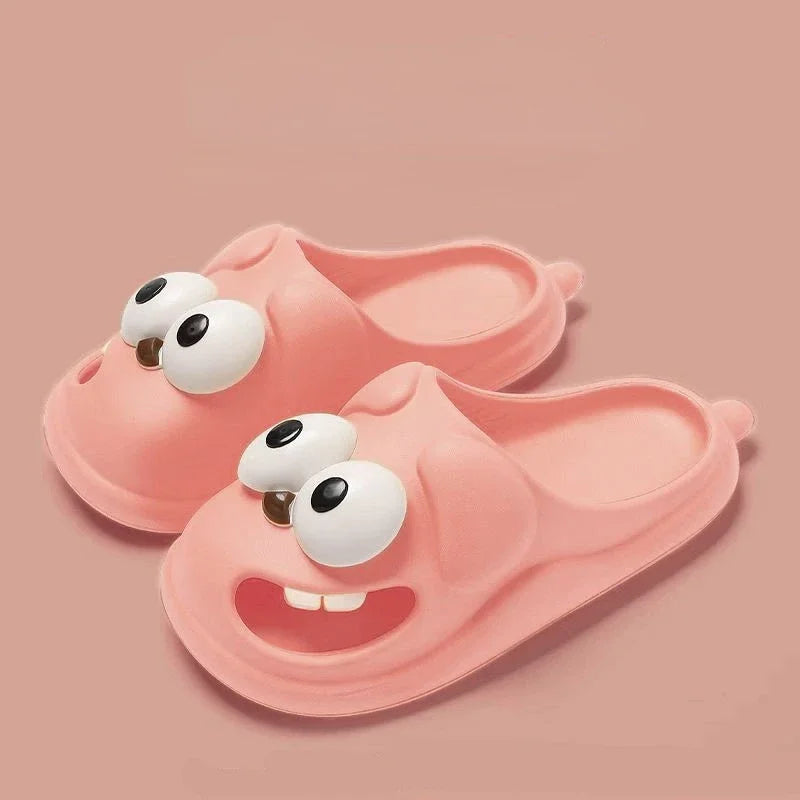 Adorable Big Eye Dog Slippers - Fun Cartoon EVA Slippers for Women