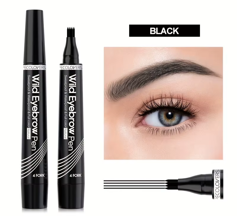 Waterproof Eyebrow Tattoo Pen - 5 Colours, 4 Split Tip Design for Perfectly Defined Brows