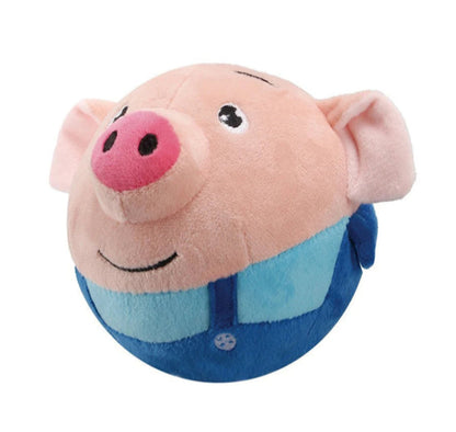 Electronic Pet Dog Toy Plush Doll Ball Talking Pet Bouncing Jump Ball Active Moving Pet Plush Toy Bite Resistant Interactive Toy