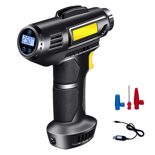 120W Portable Rechargeable Car Air Pump - Digital Tire Inflator for Quick and Easy Inflation