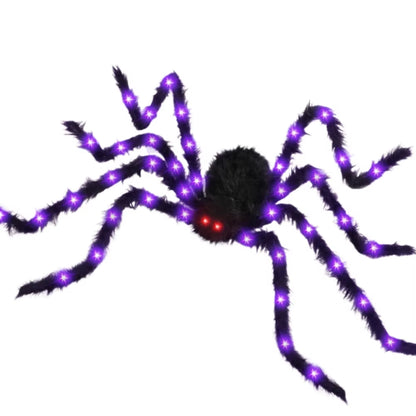 Spooktacular 8-Mode Waterproof LED Spider Web Lights with Giant Spider - Perfect for Halloween Parties!
