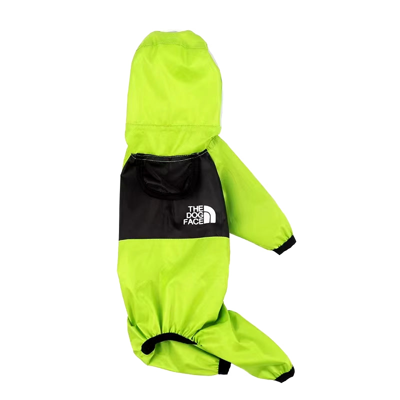 Waterproof Pet Raincoat with Transparent Hood for Dogs and Cats - Stylish Jumpsuit Jacket