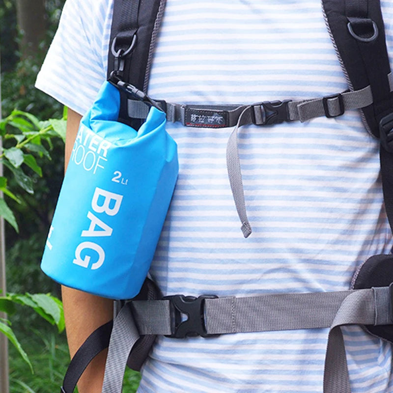 Versatile 2L Waterproof Storage Bag - Perfect for Canoeing, Kayaking, Rafting, Camping & Hiking - Available in 4 Trendy Colors!