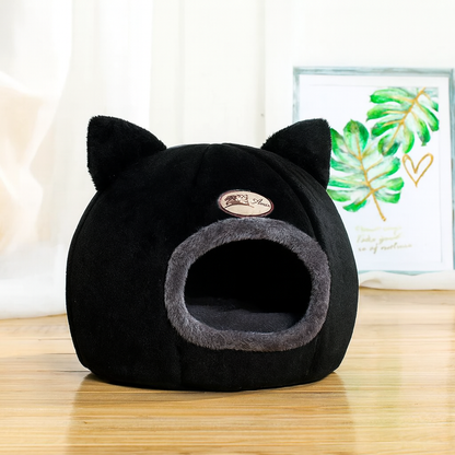 Deep Sleep Comfort Winter Cat Bed - Cozy Indoor Tent for Small Dogs and Cats