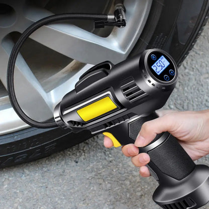 120W Portable Rechargeable Car Air Pump - Digital Tire Inflator for Quick and Easy Inflation