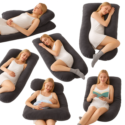 The Snuggle Huggle™ - Ultimate Comfort U-Shaped Fleece Pillow with Multi-Functional Side Support