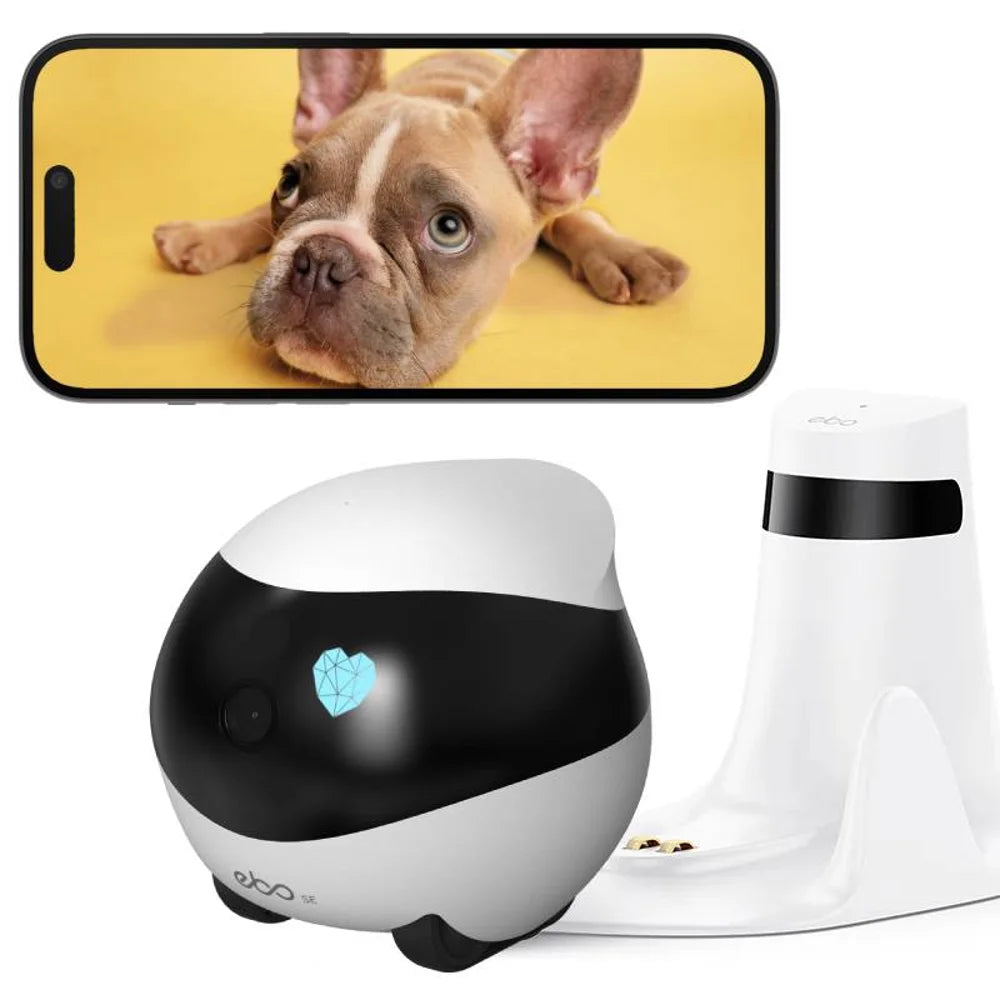 EBO SE 1080P Wifi Pet Camera Robot - 360° Night Vision for Dogs, Cats, and Babies
