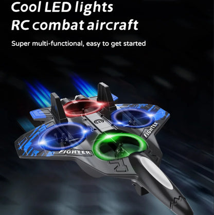 Soar High with the LYZRC L101 Foam RC Stunt Fighter Plane - 2.4G Remote Control Glider with LED Lights for Thrilling Aerial Adventures!