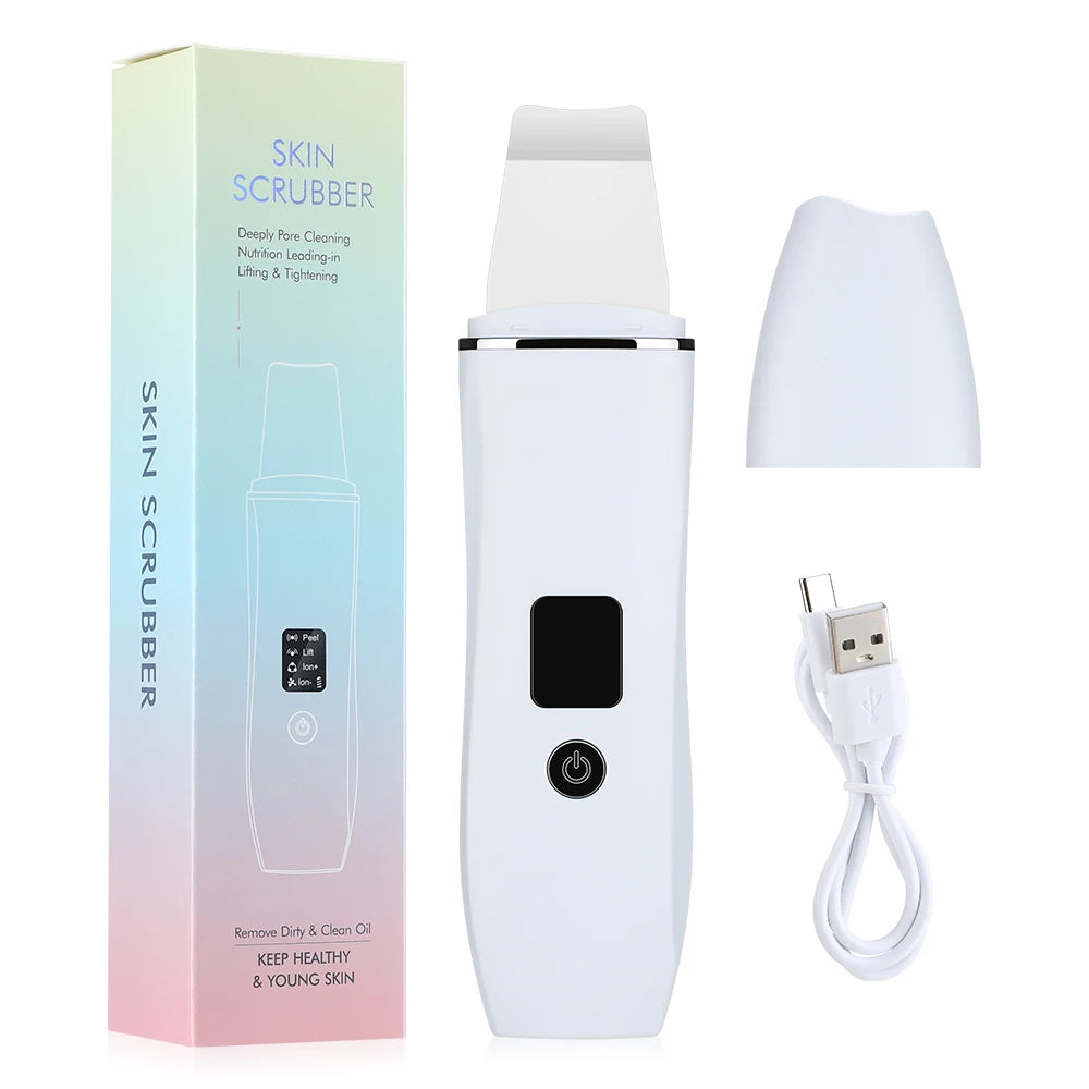 Revitalize Your Skin with the Ultrasonic Skin Scrubber - Deep Cleanse, Remove Blackheads & Unclog Pores!