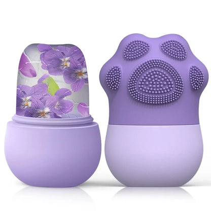 Beauty Ice Ball Facial Massager - Silicone Ice Cube Trays for Contouring, Acne Reduction, and Edema Relief