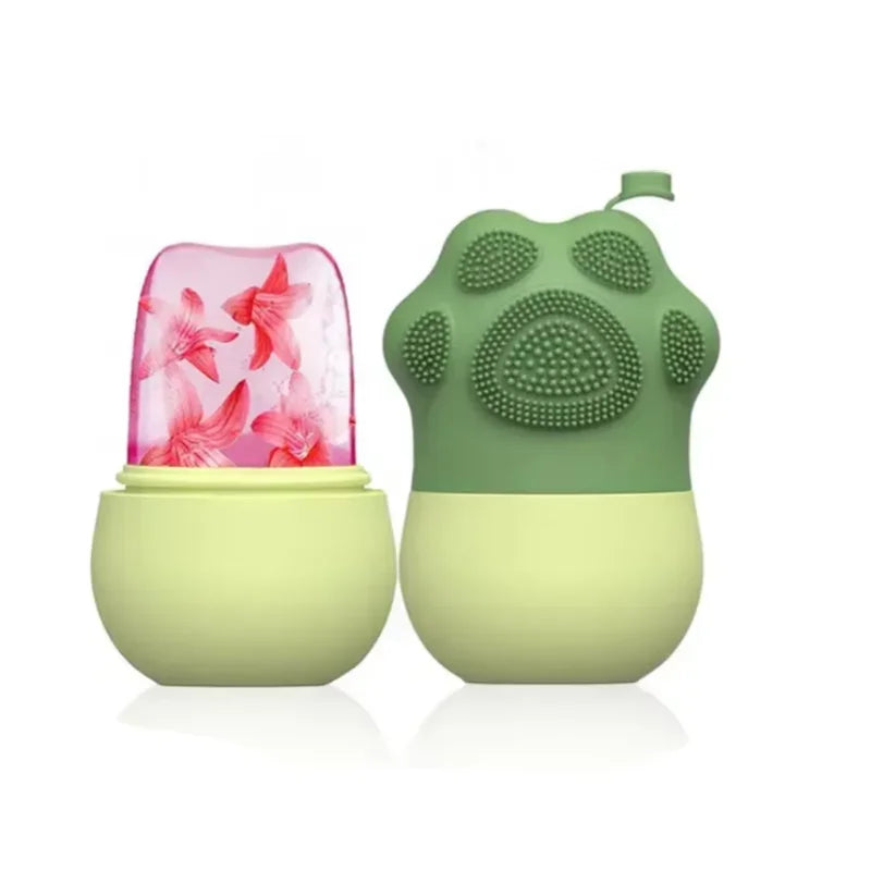 Beauty Ice Ball Facial Massager - Silicone Ice Cube Trays for Contouring, Acne Reduction, and Edema Relief