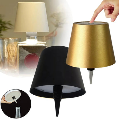 Stylish Rechargeable LED Wine Bottle Lamp - Ambient Night Light for Home, Bar, Club, and Cafe Decor