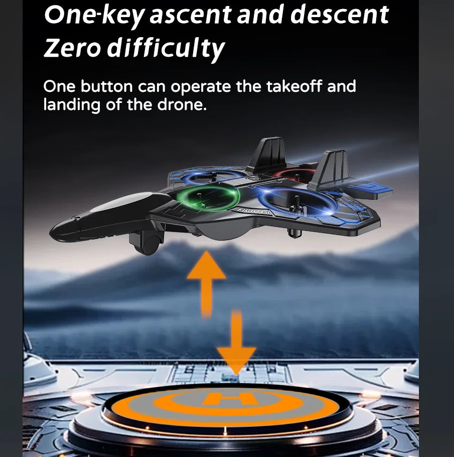 Soar High with the LYZRC L101 Foam RC Stunt Fighter Plane - 2.4G Remote Control Glider with LED Lights for Thrilling Aerial Adventures!