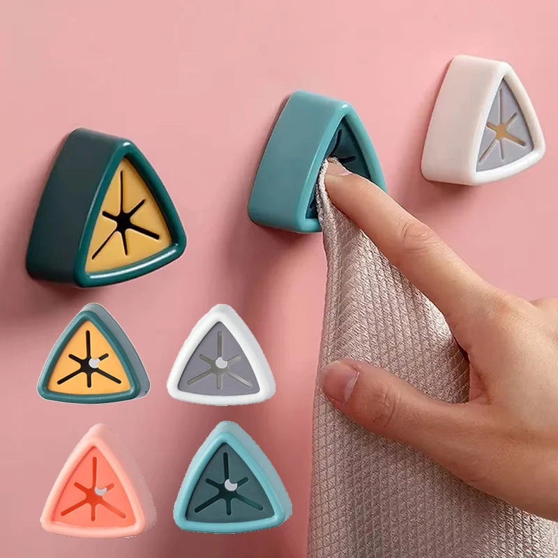 Towel Plug Holder - Stylish Bathroom Towel Storage Organizer Rack with Punch-Free Wash Cloth Clips