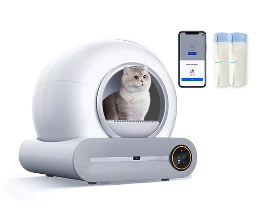 Tonepie 65L Self-Cleaning Automatic Cat Litter Box - Fully Enclosed Pet Toilet for Hassle-Free Cleanup