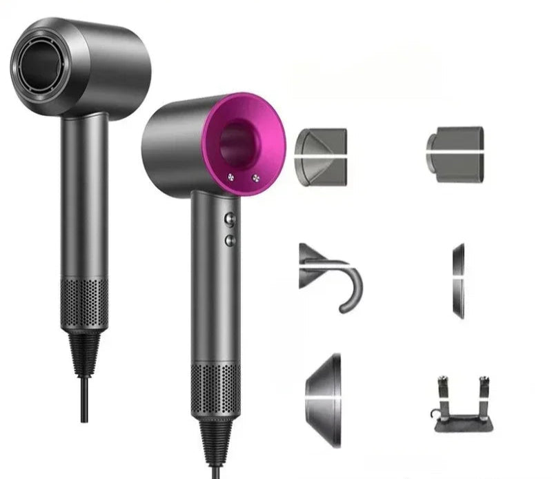 5-in-1 Professional Hair Dryer: Lightweight Thermostatic Styling Tool with Hot & Cold Air for Silky Smooth Hair