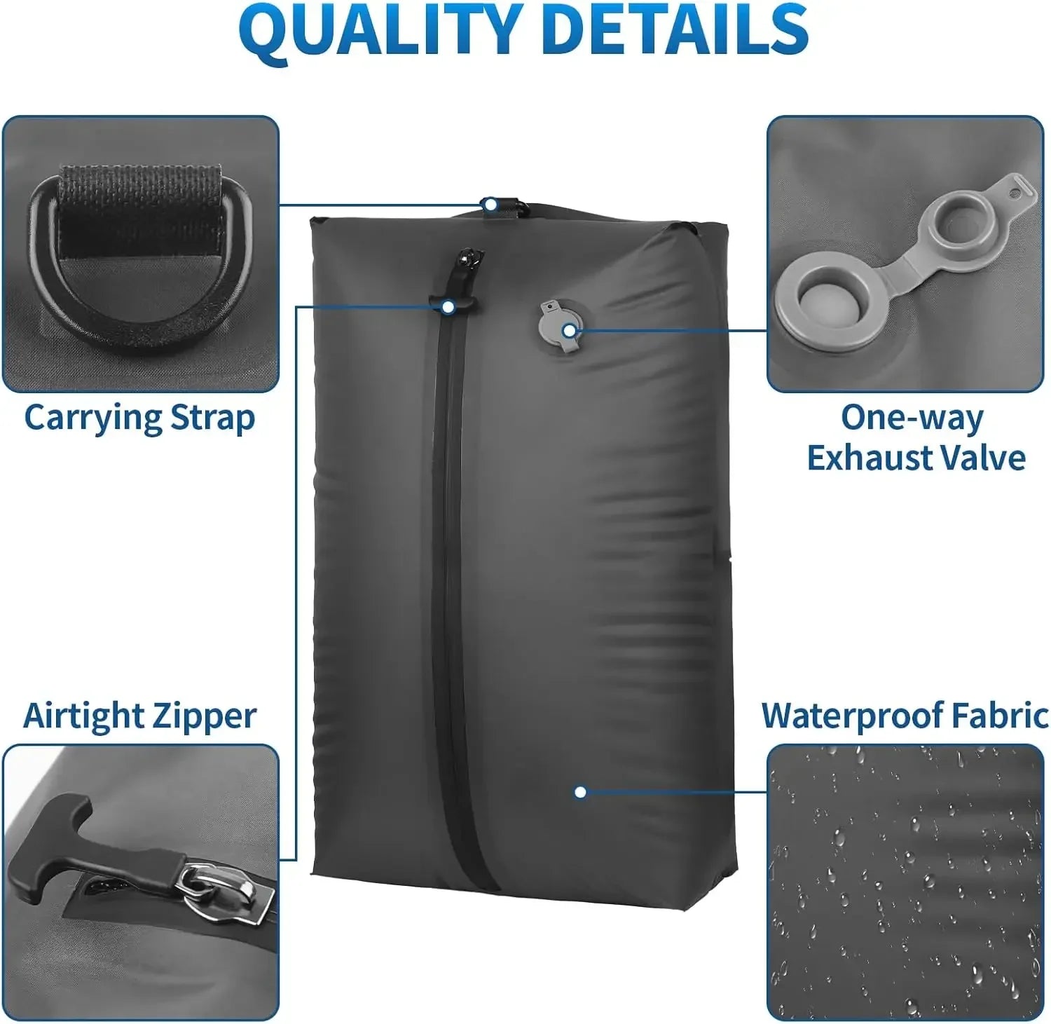 Ultimate Travel Vacuum Storage Bags - Maximize Space with Reusable Compression Bags for Clothes, 17L-34L, Complete with Air Pump for Your Outdoor Adventures!