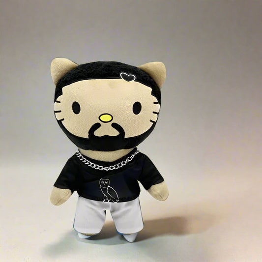 Adorable 24Cm Drake Plush Doll in Stylish Black Casual Suit - Perfect Stuffed Toy Gift for Boys and Girls This Christmas!