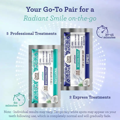Coconut Oil White Strips for Professional Teeth Whitening and Stain Removal – Ultimate Oral Hygiene Care