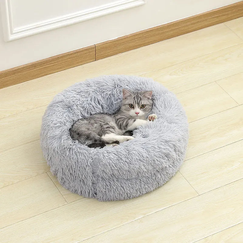 Cozy Plush Dog & Cat Bed - Ultimate Soft Basket for Pets to Sleep and Relax