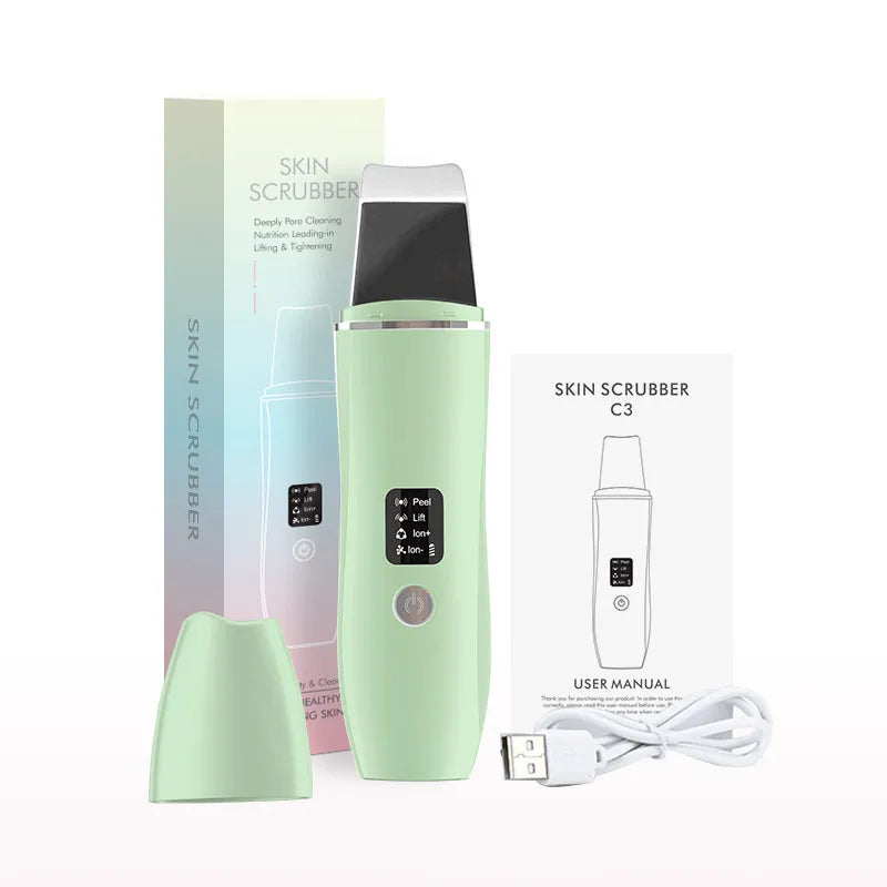 Revitalize Your Skin with the Ultrasonic Skin Scrubber - Deep Cleanse, Remove Blackheads & Unclog Pores!