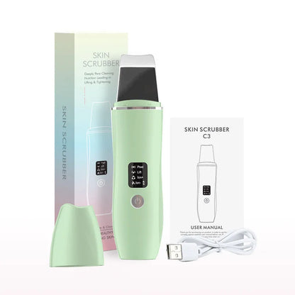 Revitalize Your Skin with the Ultrasonic Skin Scrubber - Deep Cleanse, Remove Blackheads & Unclog Pores!