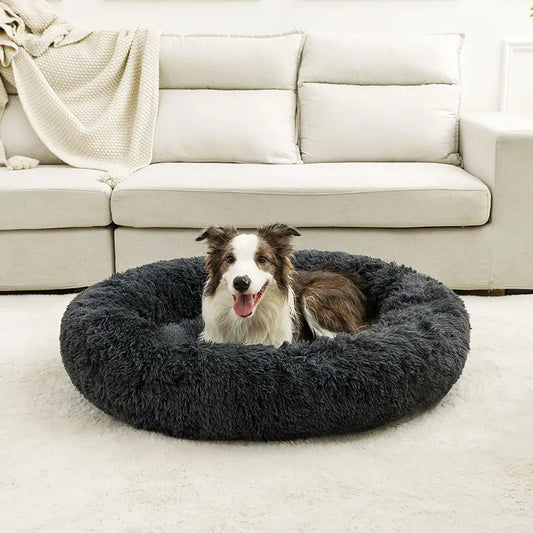 Cozy Plush Dog & Cat Bed - Ultimate Soft Basket for Pets to Sleep and Relax