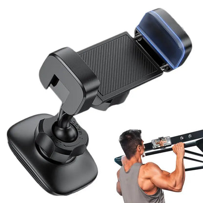 360° Adjustable Gym Magnetic Phone Holder - Universal Stand for 4-7" Smartphones with Durable Alloy Base