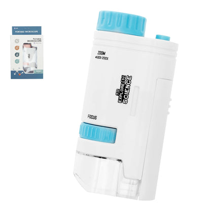 60-200X Portable Electric Mini Microscope with LED Light - High Definition Learning Tool for Kids