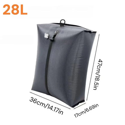 Ultimate Travel Vacuum Storage Bags - Maximize Space with Reusable Compression Bags for Clothes, 17L-34L, Complete with Air Pump for Your Outdoor Adventures!