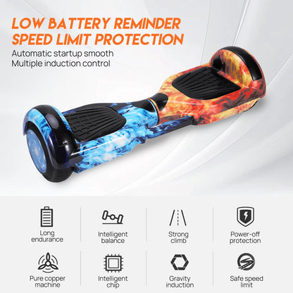 PORIYA Electric Hoverboard Bluetooth Speaker Portable LED Self Balancing Scooter UL