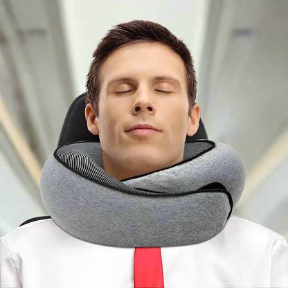 Ultimate Travel Neck Pillow - Adjustable Memory Foam U-Shaped Support for Comfort on the Go!