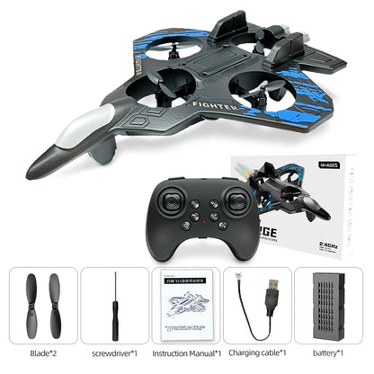 Soar High with the LYZRC L101 Foam RC Stunt Fighter Plane - 2.4G Remote Control Glider with LED Lights for Thrilling Aerial Adventures!