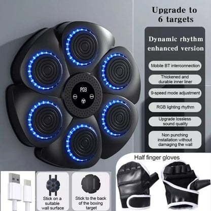 Smart Bluetooth Boxing Trainer - Home Fitness Wall Target for Adults & Kids