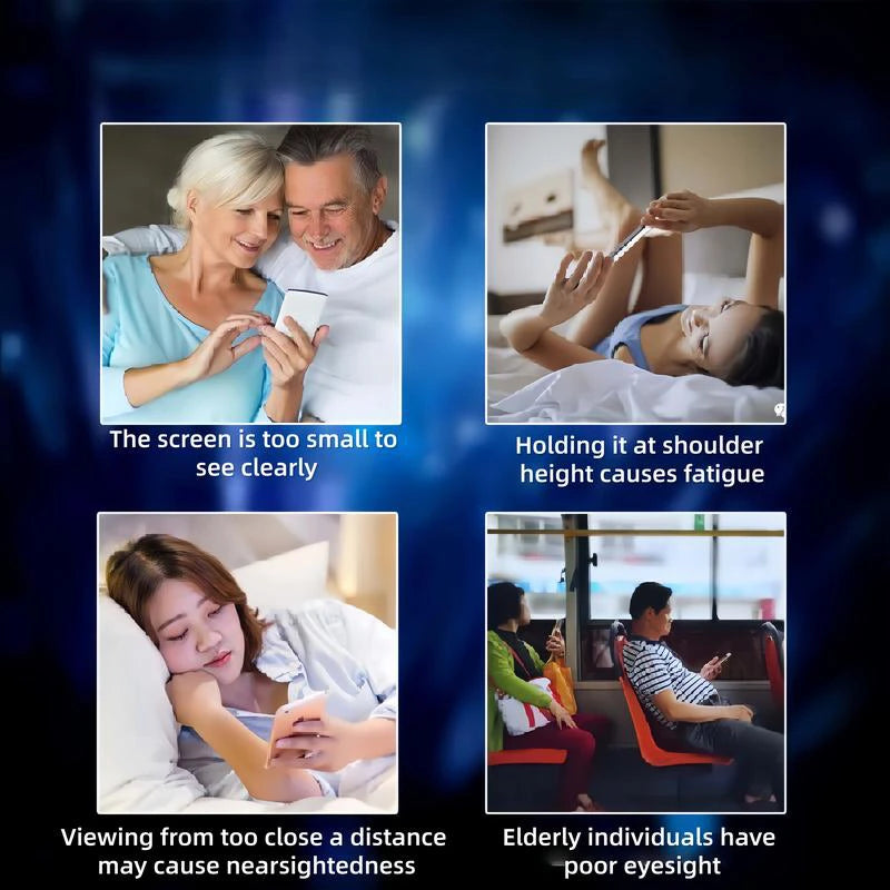 Experience Movies Like Never Before with the 12" Mobile Phone Magnifier - Your Ultimate Eye Protection and Clarity Solution!