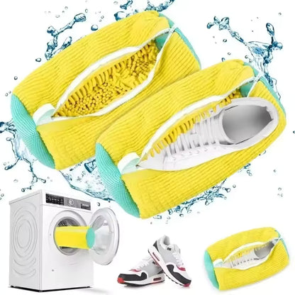 Washing Shoe Bag - Fluffy Polyester Protector for Machine Washing & Drying