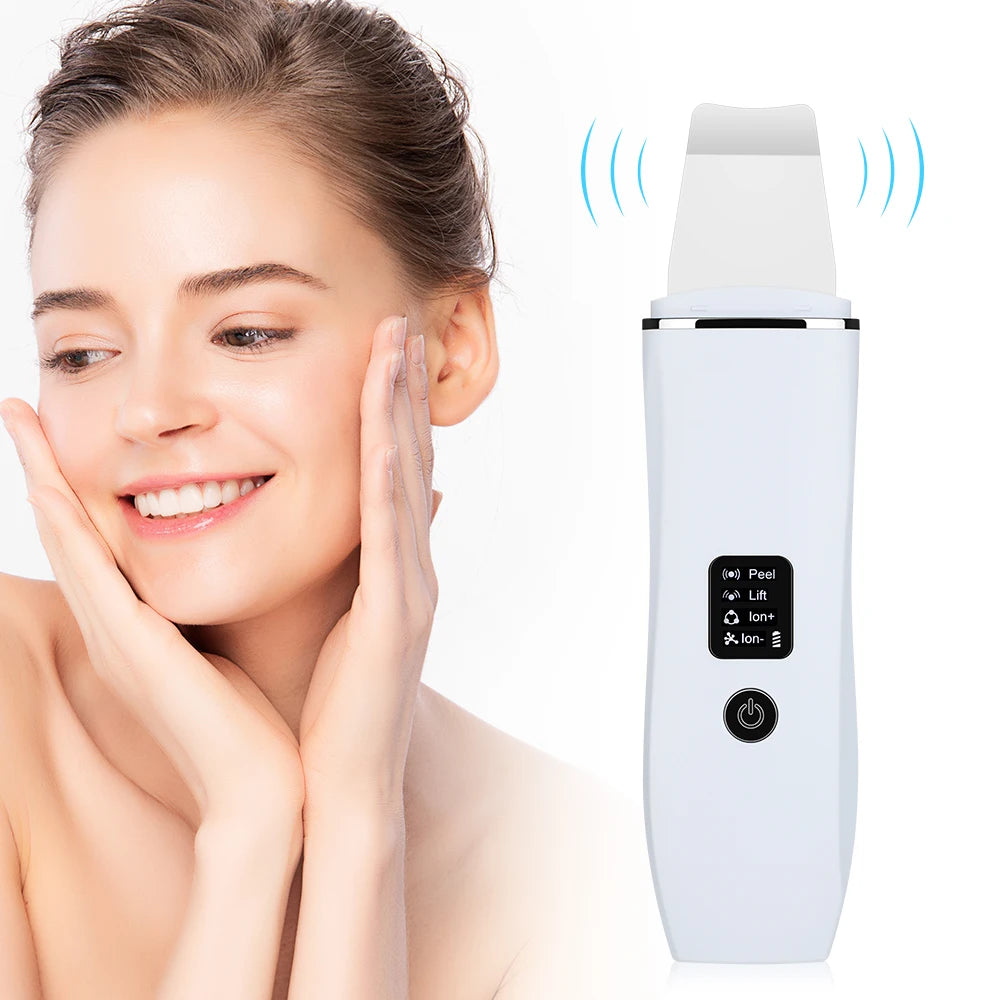 Revitalize Your Skin with the Ultrasonic Skin Scrubber - Deep Cleanse, Remove Blackheads & Unclog Pores!