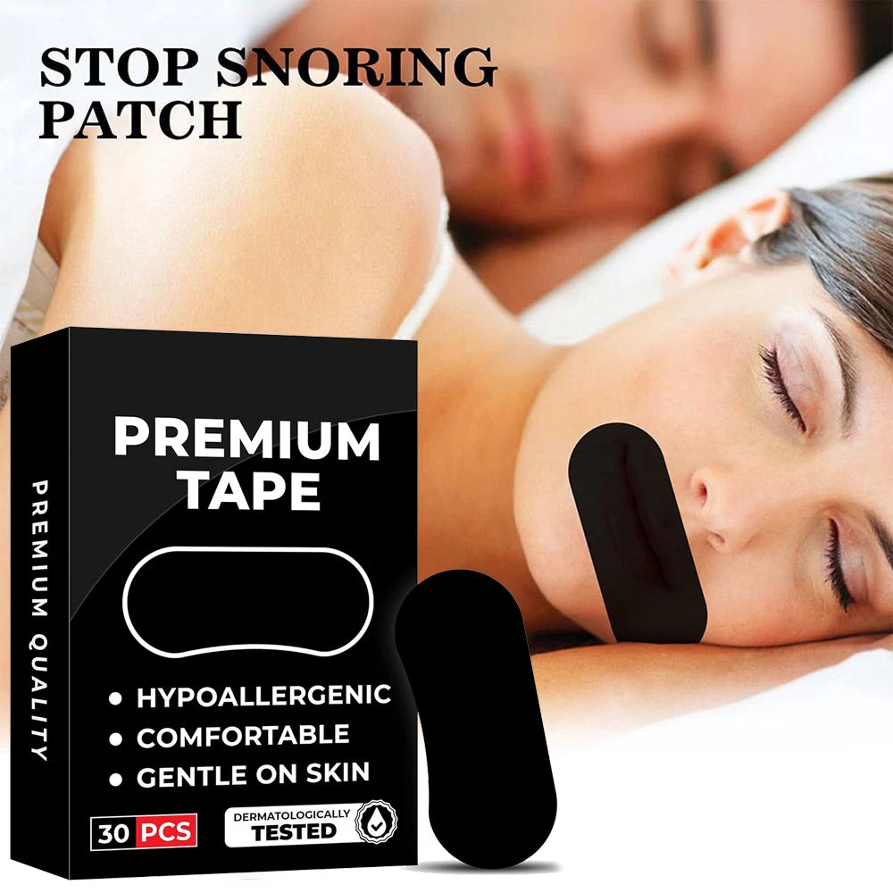 30/60 Pcs Anti-Snoring Sleep Mouth Tape & Nasal Strips - Medical Grade for Improved Sleep & Snoring Relief