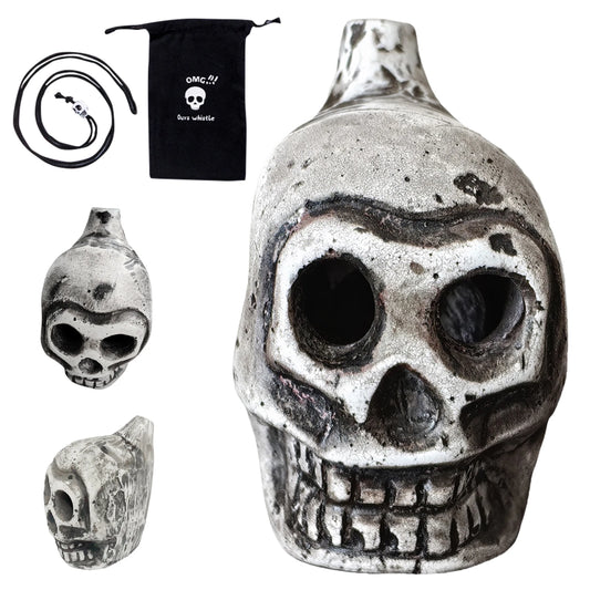 Authentic Aztec Death Whistle - Spooky Skull Design for Pranks, Camping, and Emergency Situations!