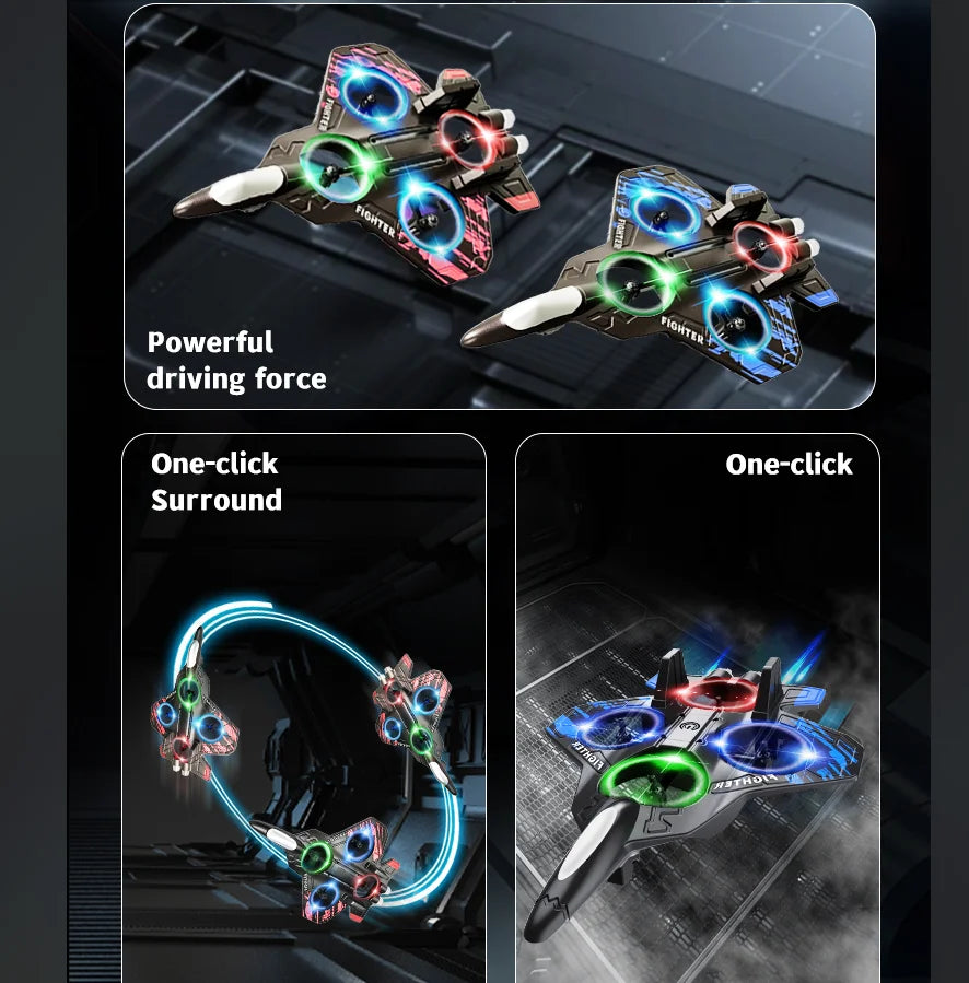 Soar High with the LYZRC L101 Foam RC Stunt Fighter Plane - 2.4G Remote Control Glider with LED Lights for Thrilling Aerial Adventures!