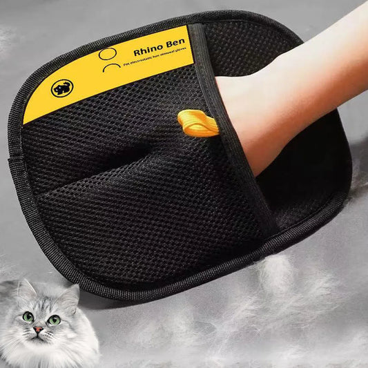Revolutionary Pet Grooming Gloves - Effortlessly Remove Dog & Cat Hair from Furniture, Carpets, and Clothes!