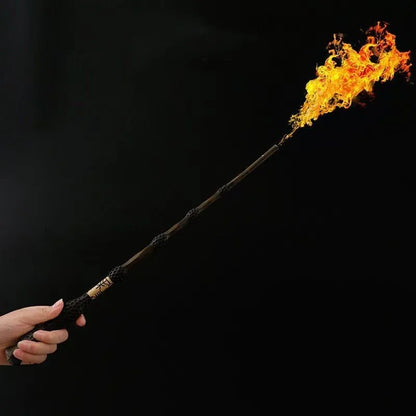 Fire-Breathing Wizard Wand - Shoot Fireballs with Electronic Magic! Perfect Role-Playing Prop & Kids Gift!