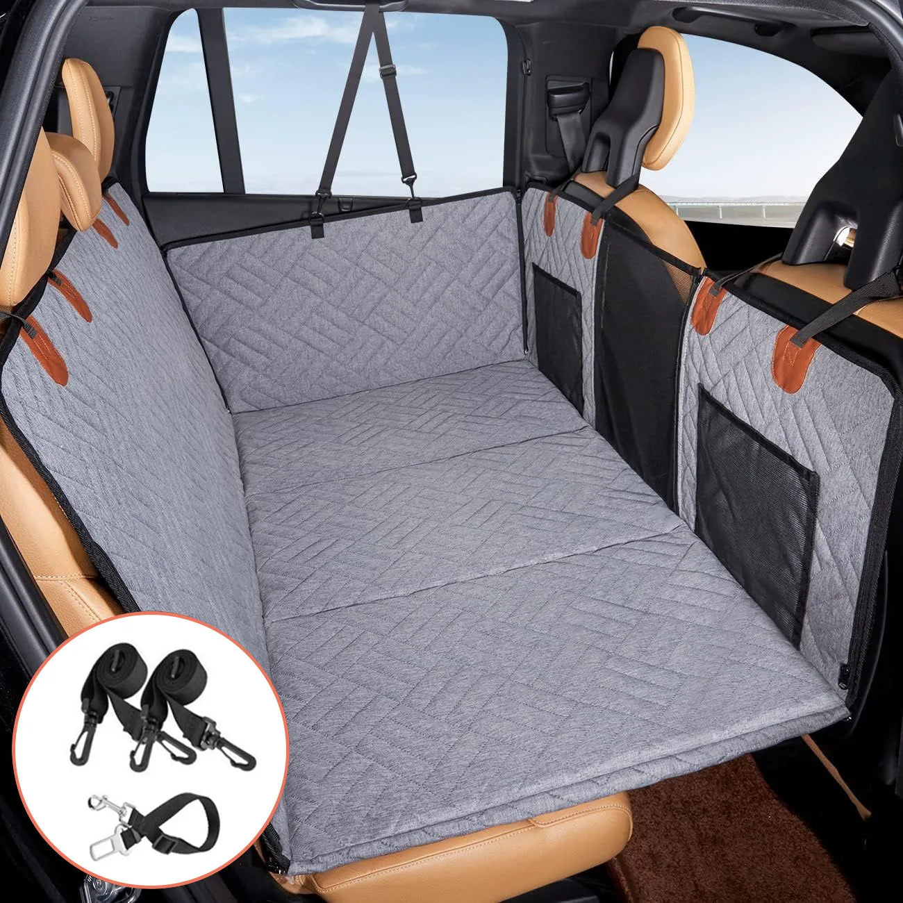 Hard Bottom Dog Car Seat Cover & Mat